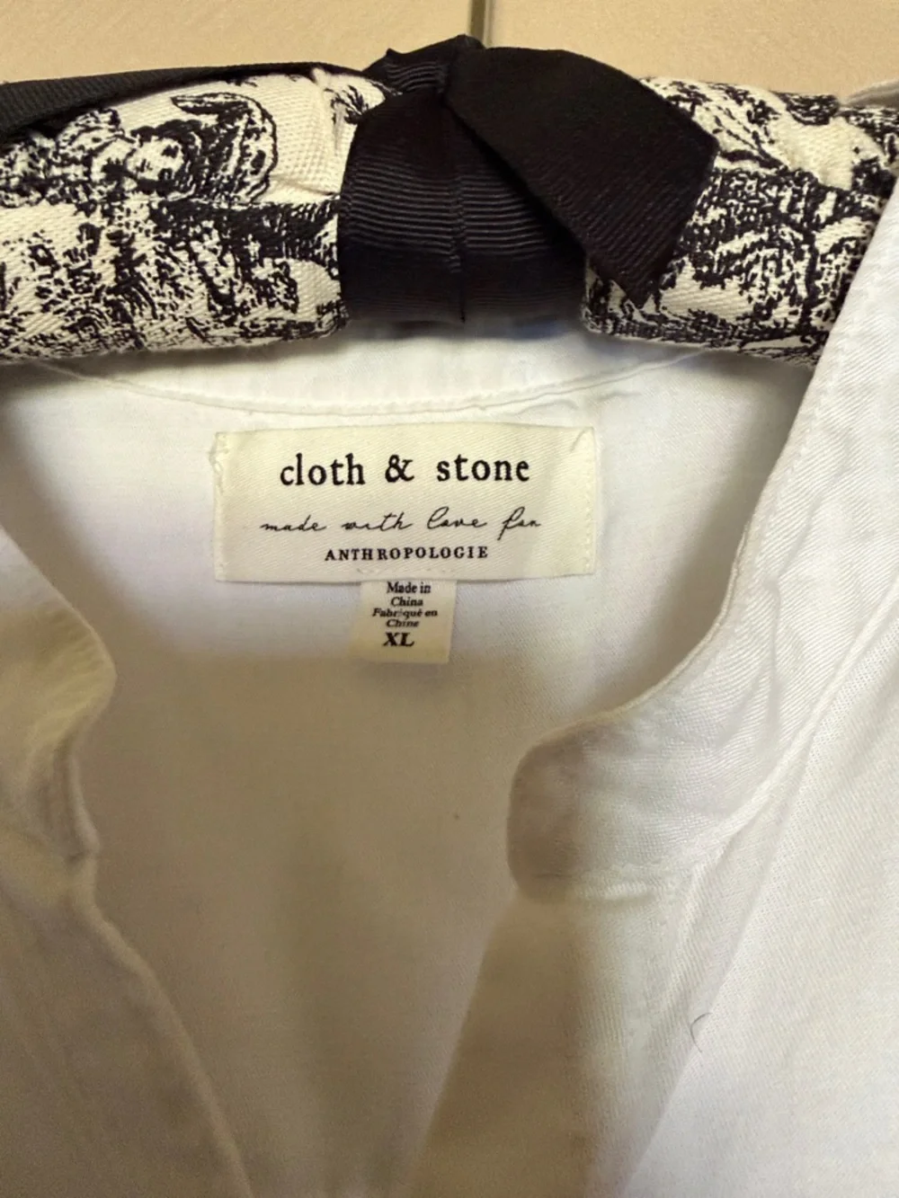 Cloth & Stone white Lyocell Button-down Shirt Tunic Size X - Large - Picture 3 of 5